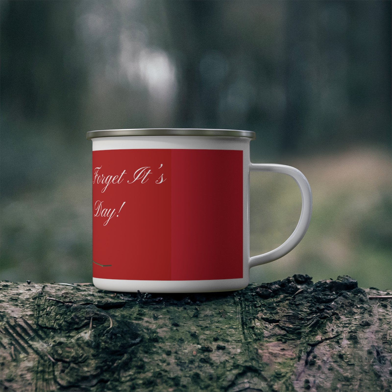 enamel camping mug — 'most likely to forget valentine's day' romantic novelty gift enamel camping mug — 'most likely to forget valentine's day' romantic novelty gift