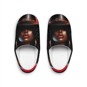 cozy women's indoor slippers with unique design, comfortable house slippers, perfect gift for home, relaxation, and self care