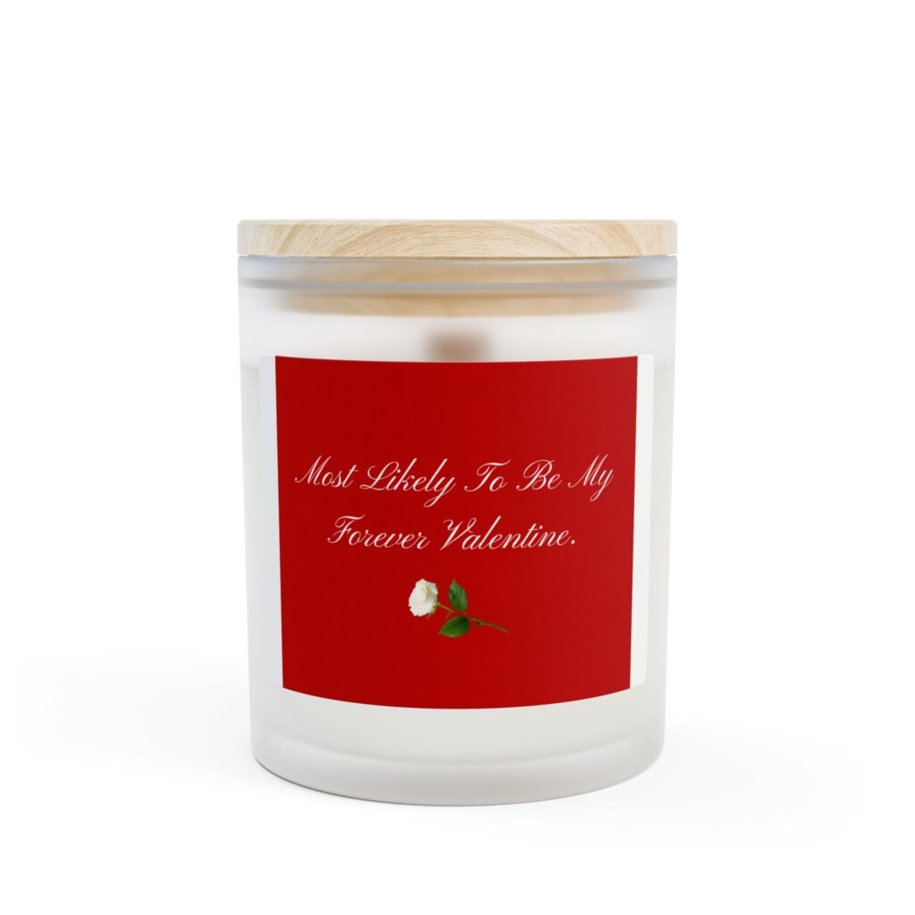Valentine Frosted Glass Candle — "Most Likely To Be My Forever Valentine" 11oz (3 Scents) valentine frosted glass candle — "most likely to be my forever valentine" 11oz (3 scents)