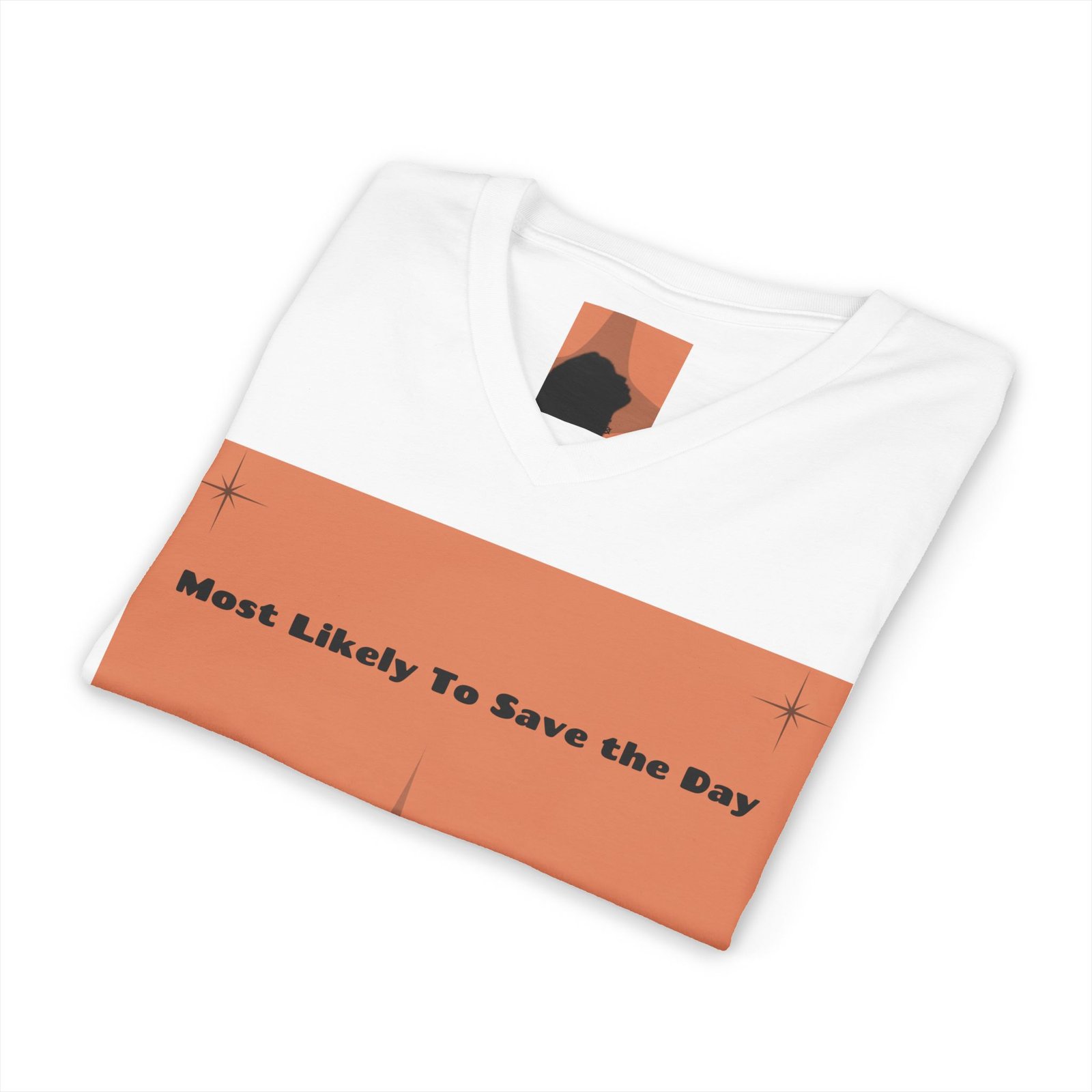 most likely to save the day v neck tee most likely to save the day v neck tee