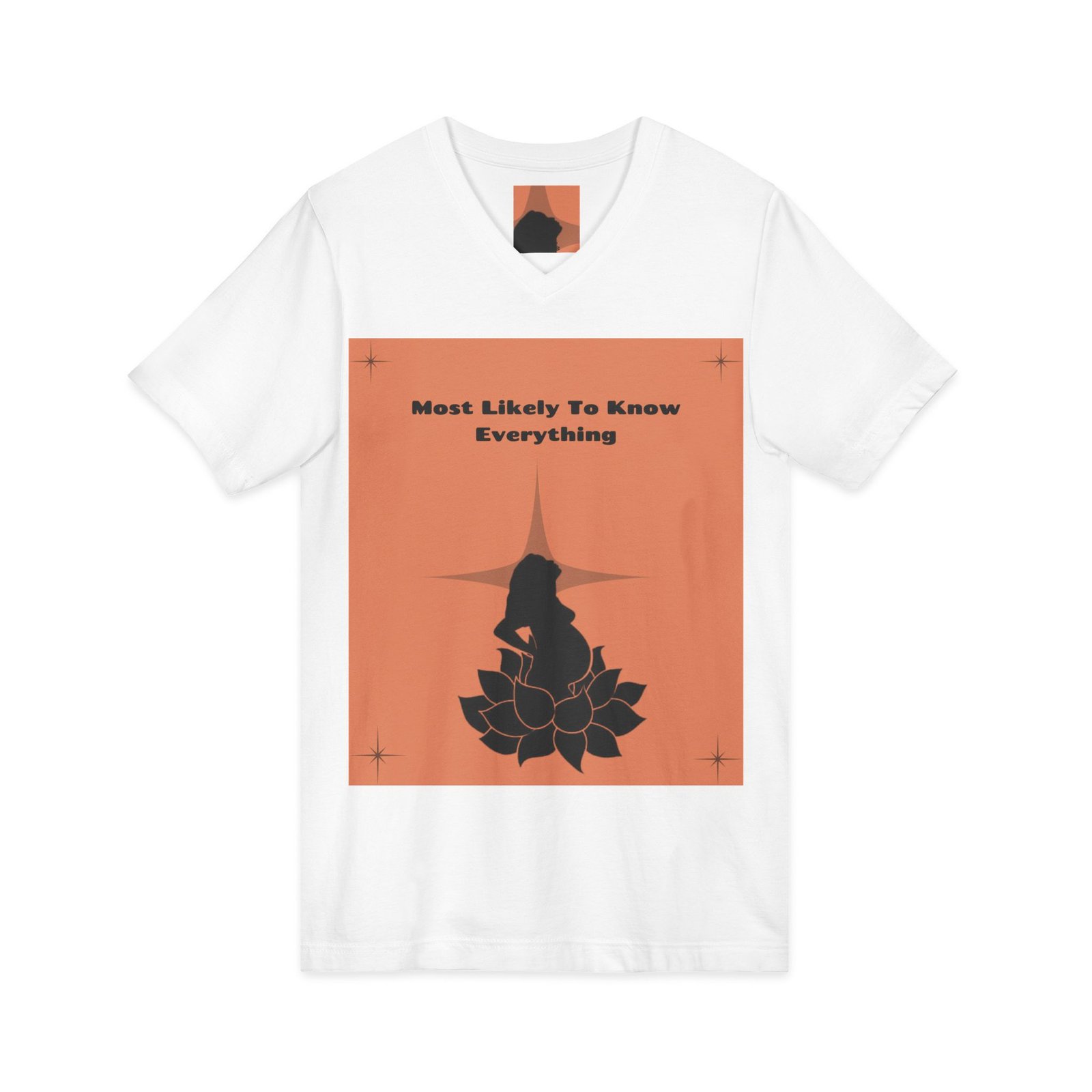 most likely to know everything v neck tee most likely to know everything v neck tee