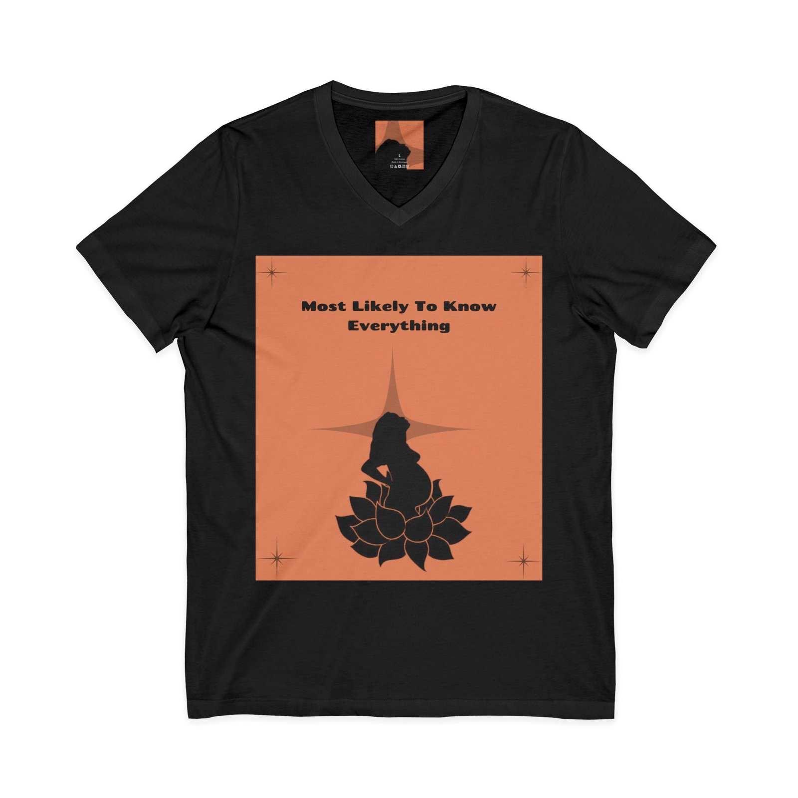 most likely to know everything v neck tee most likely to know everything v neck tee