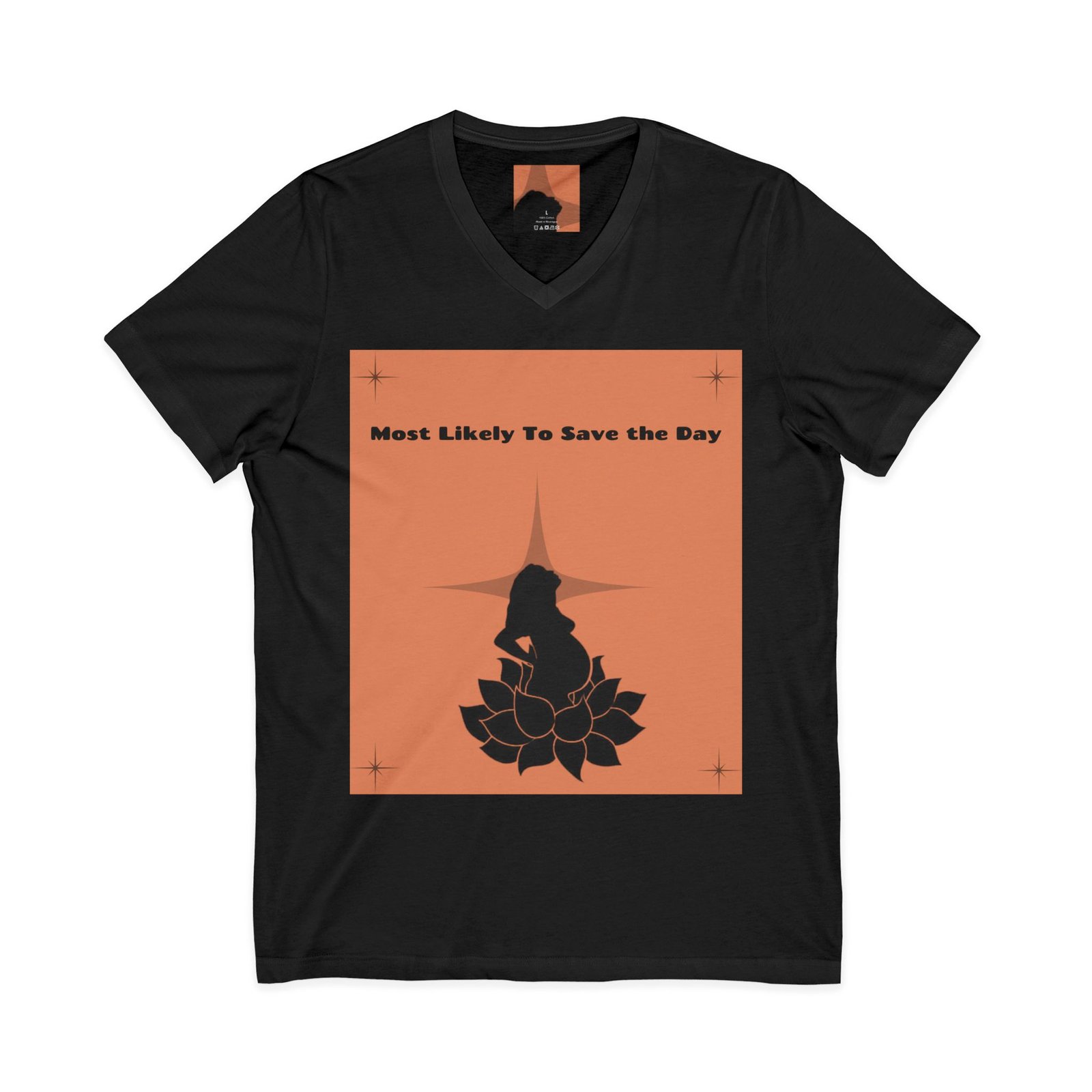 most likely to save the day v neck tee most likely to save the day v neck tee