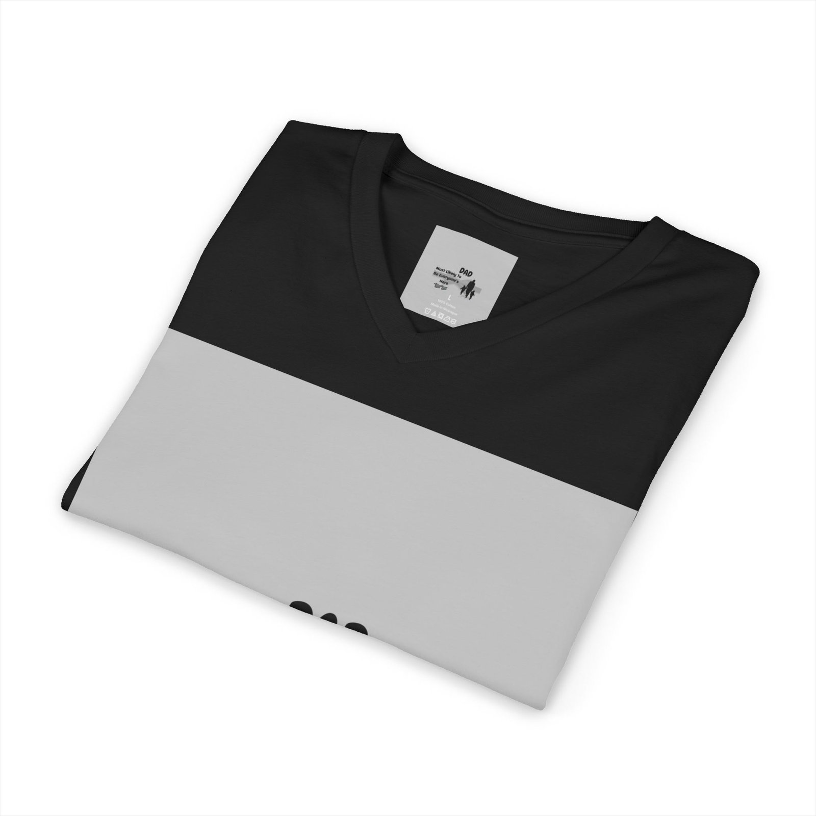 dad 'most likely to be everyone's hero' v neck tee dad 'most likely to be everyone's hero' v neck tee