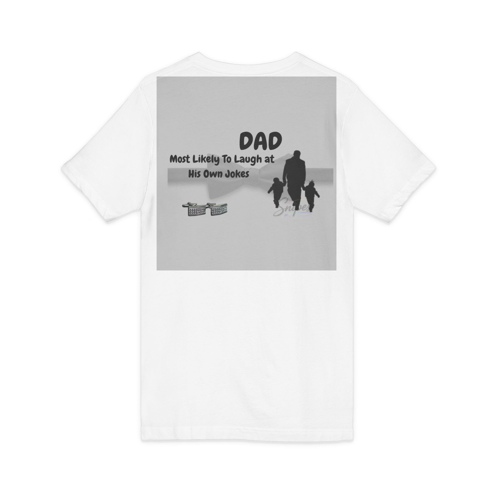 dad v neck tee “most likely to laugh at his own jokes” father’s day t shirt dad v neck tee “most likely to laugh at his own jokes” father’s day t shirt