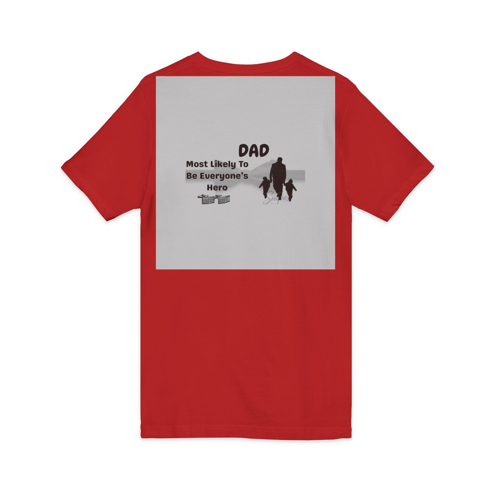 dad 'most likely to be everyone's hero' v neck tee dad 'most likely to be everyone's hero' v neck tee