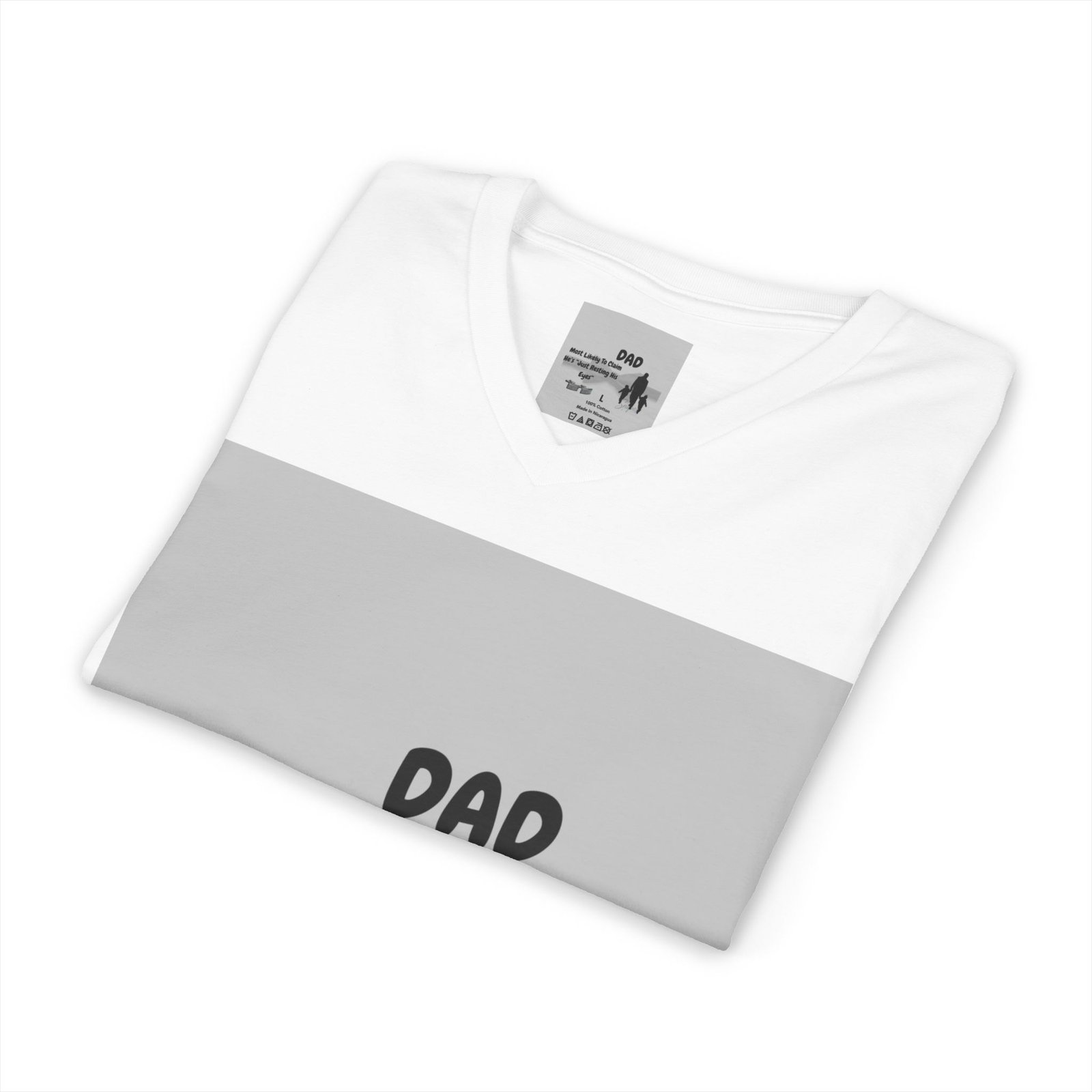 dad 'most likely to claim he's just resting his eyes' v neck tee dad 'most likely to claim he's just resting his eyes' v neck tee