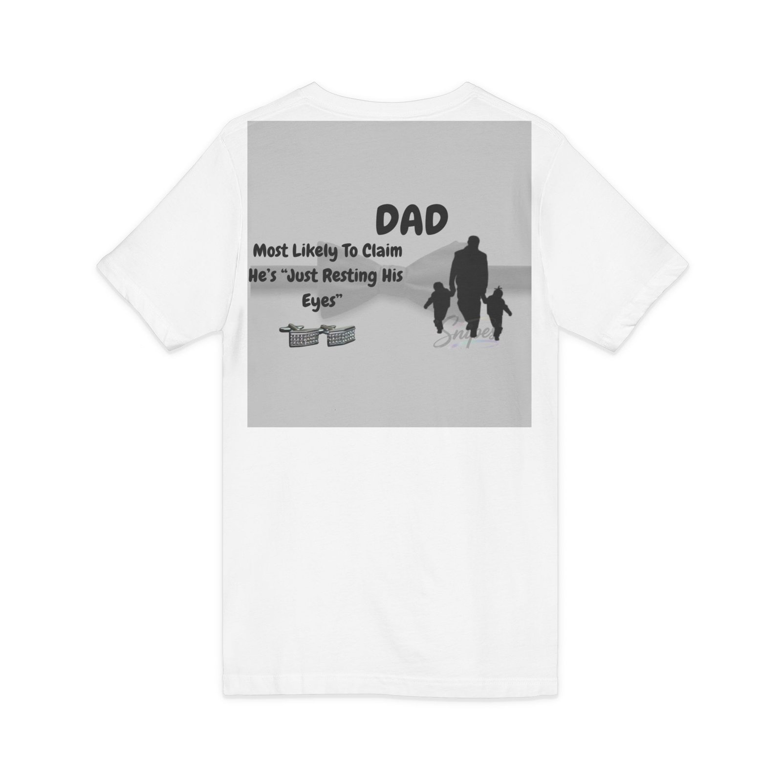 dad 'most likely to claim he's just resting his eyes' v neck tee dad 'most likely to claim he's just resting his eyes' v neck tee